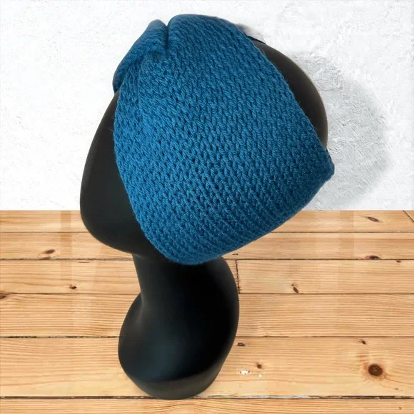 Handmade Knit Twist Ear Warmers Handcrafted Headband Ocean - Picture 8 of 10